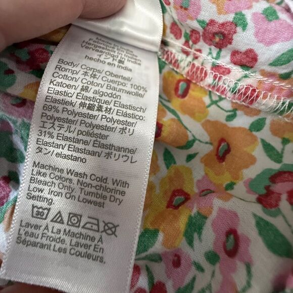 J. Crew Factory Floral Smocked Women's Tank Top - Picture 5 of 6